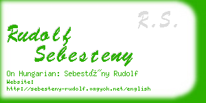 rudolf sebesteny business card